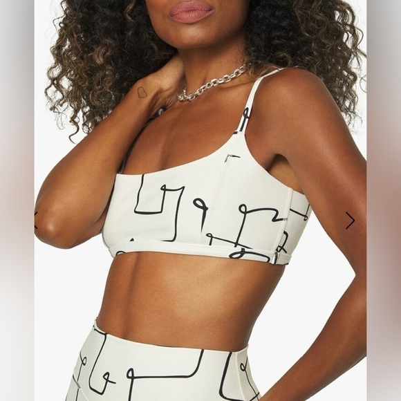 WeWoreWhat Cami Scribble Bra Top | Off White/Black | NEW/NWT!! 🖤 - Picture 1 of 7